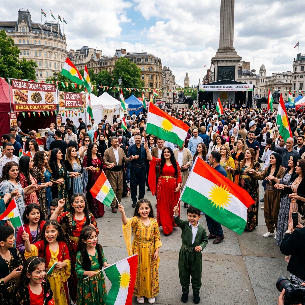 Kurdish Diaspora Cultural Festival and Flag Procession