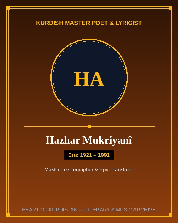 Hejar Mukriyanî (Abdurrahman Sharafkandi / Hazhar)
