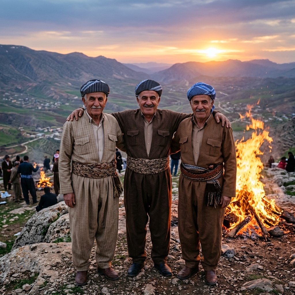 Kurdish Men Traditional Clothes Şal û Şapik