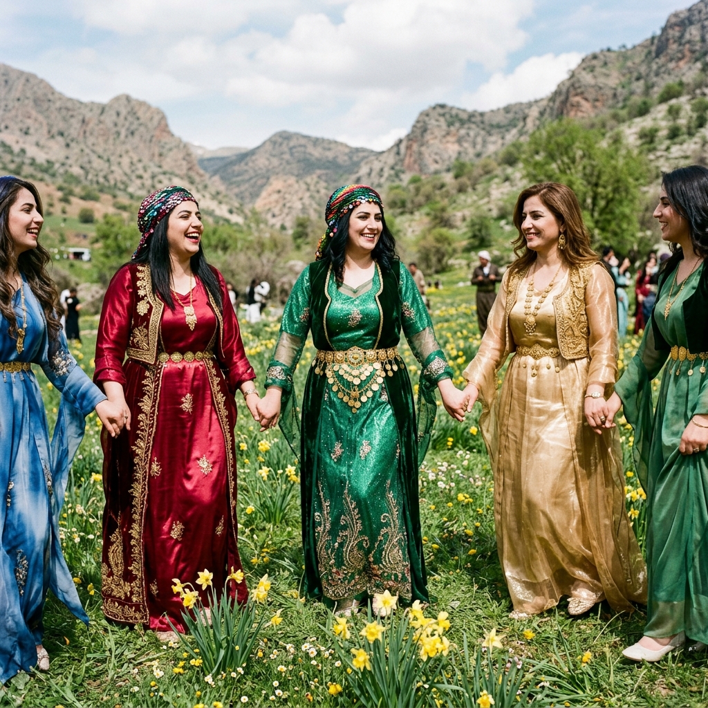 Kurdish Women Traditional Clothes Newroz